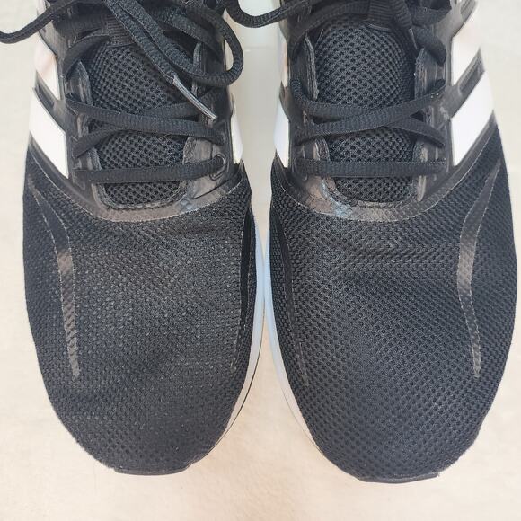 Adidas Shoes Mens 14 Run Falcon Core Black Running Walking Gym Workout Low Tops - Picture 6 of 15